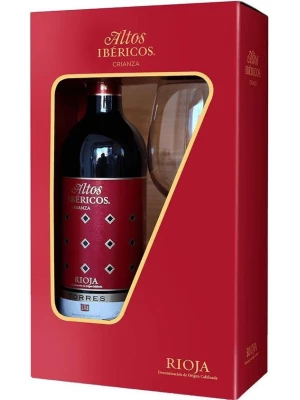 Вино Altos Ibericos Crianza, Rioja DOC gift box with glass 2016, 0.75 л