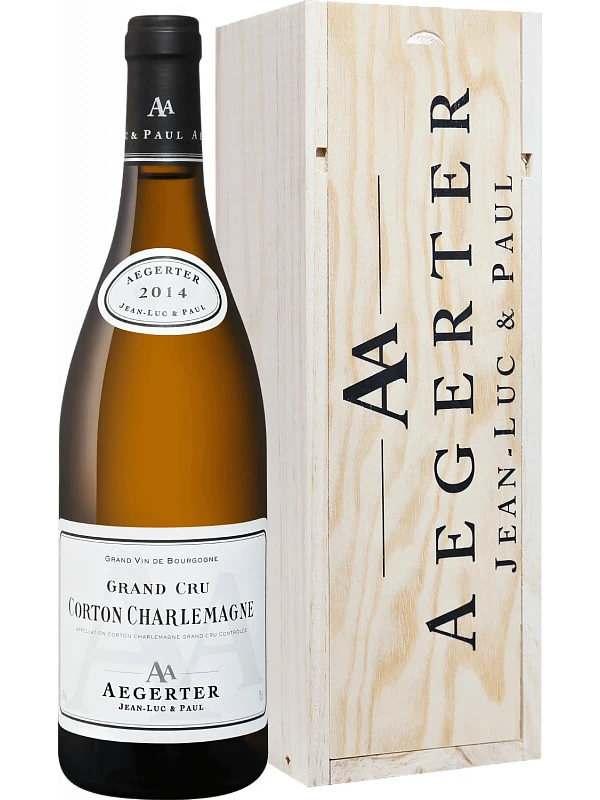 Aegerter, Corton Charlemagne Grand Cru AOC, wooden box