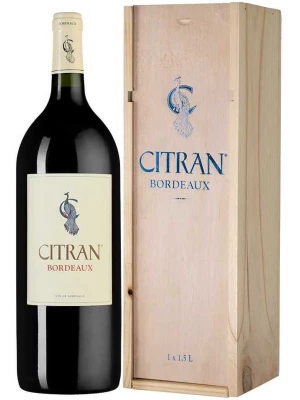 Вино Le Bordeaux de Citran Rouge, Bordeaux AOC, wooden box 2020, 1.5 л