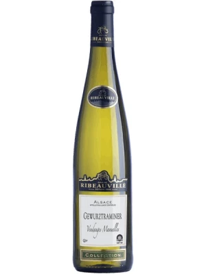 Вино Cave de Ribeauville, Gewurztraminer Vendanges Manuelles, Alsace AOC 2021, 0.75 л