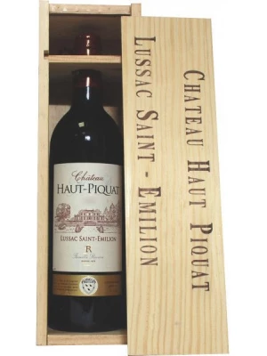 Вино Chateau Haut-Piquat, Lussac Saint-Emilion AOC, wooden box 2001, 0.75 л