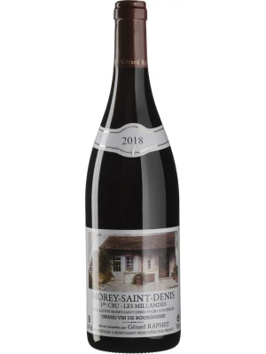 Вино Gerard Raphet, Morey-Saint-Denis 1-er Cru Les Millandes AOC 2018, 0.75 л