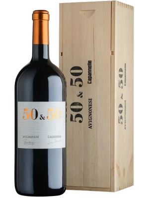 Вино Avignonesi-Capannelle, 50 & 50, Vino da Tavola di Toscana IGT, wooden box 2010, 3 л