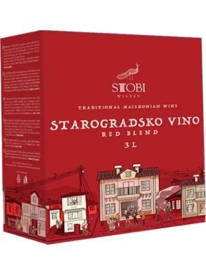 Вино Stobi, Starogradsko Red Blend, bag-in-box 3 л