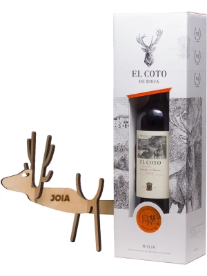 Вино El Coto Crianza, Rioja DOC, gift box with bottle holder 2019, 0.75 л