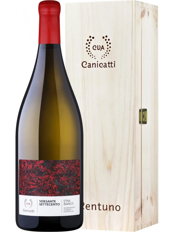 CVA Canicatti, Versante Settecento Etna Bianco DOC, wooden box