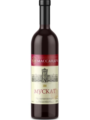 Вино Мускат Массандра, сухое розовое 0.75 л