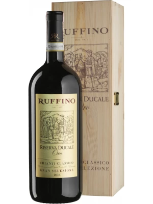 Вино Ruffino, Riserva Ducale Oro, Chianti Classico Gran Selezione DOCG, wooden box 2014, 1.5 л