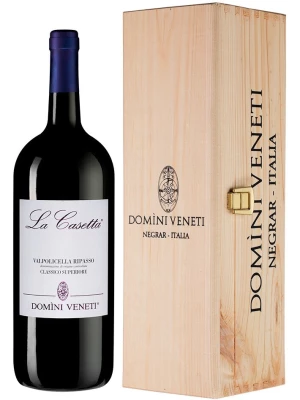 Вино Domini Veneti, Valpolicella Classico Superiore DOC La Casetta, wooden box 2018, 1.5 л