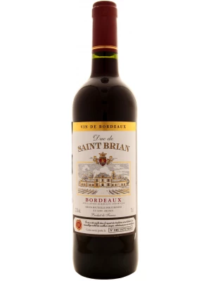 Вино Duc de Saint Brian Bordeaux AOC Rouge Sec 0.75 л