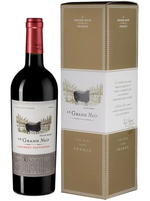 Вино Le Grand Noir Cabernet Sauvignon, Pays d'Oc IGP, gift box 0.75 л