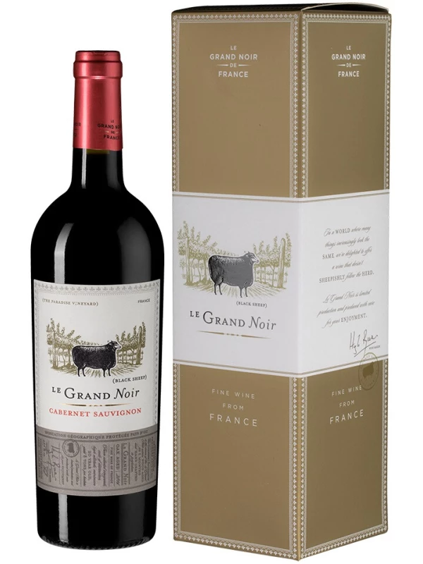 Le Grand Noir Cabernet Sauvignon, Pays d'Oc IGP, gift box