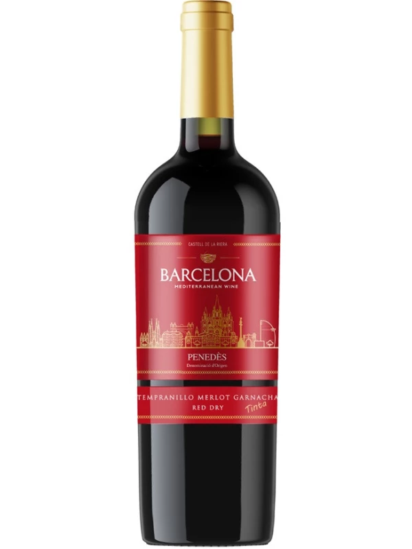 Barcelona Mediterranean Wine, Tempranillo-Merlot-Garnacha, Penedes DO
