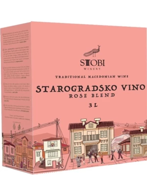 Вино Stobi, Starogradsko Rose Blend, bag-in-box 3 л