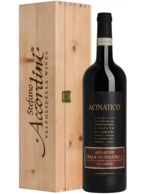 Вино Stefano Accordini, Acinatico Amarone della Valpolicella Classico DOC, wooden box 2018, 1.5 л