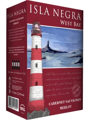 Вино Isla Negra, West Bay Cabernet Sauvignon-Merlot 2017, 3 л