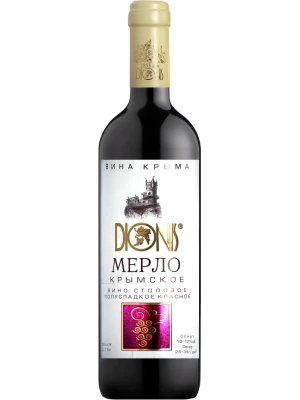 Вино Dionis Merlot Krymskoe 0.75 л