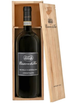 Вино Casanova di Neri, Brunello di Montalcino Cerretalto DOCG, wooden box 2016, 1.5 л