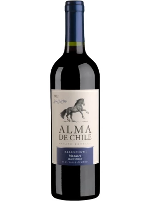 Вино Alma de Chile Merlot Semi Sweet, Valle Central DO 2022, 0.75 л