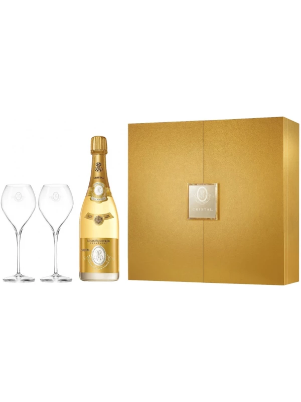 Cristal Champagne AOC, gift set with 2 glasses