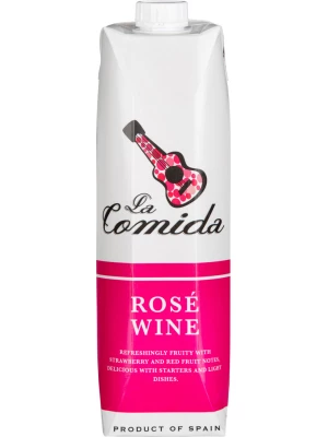 Вино La Comida Rose, Tetra Pak 1 л