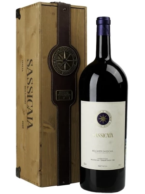 Вино Sassicaia, Bolgheri Sassicaia DOC, wooden box 2007, 6 л