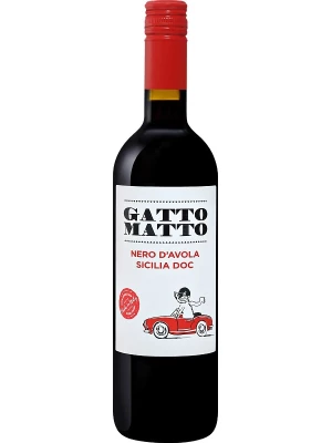 Вино Villa degli Olmi, Gatto Matto Nero d'Avola, Sicilia DOC 2019, 0.75 л
