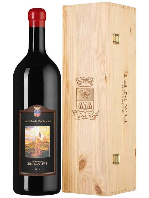 Brunello di Montalcino DOCG, Banfi, wooden box