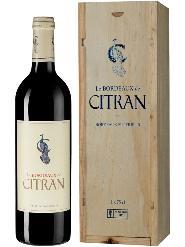Le Bordeaux de Citran Rouge, Bordeaux AOC, wooden box