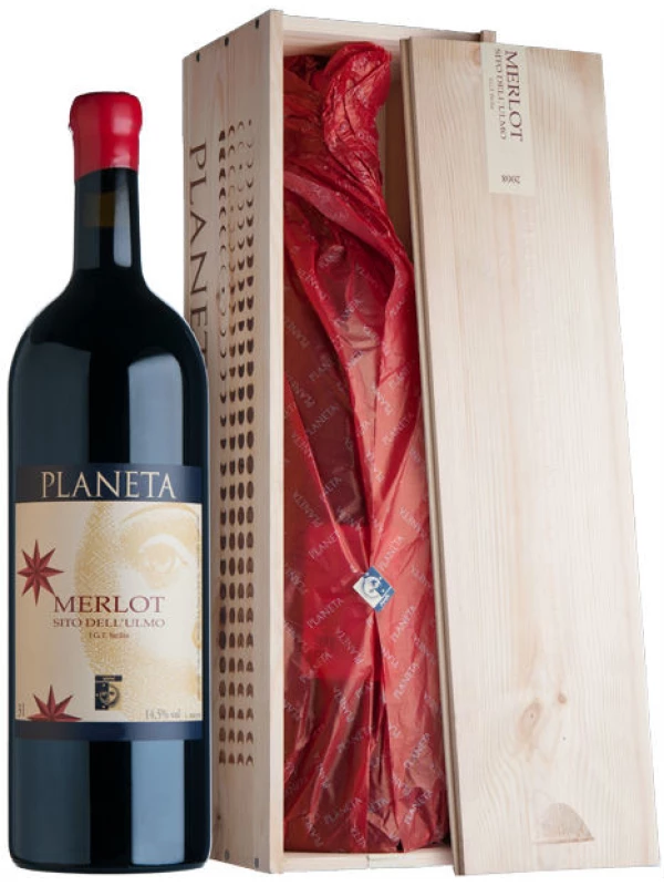 Planeta, Merlot, wooden box