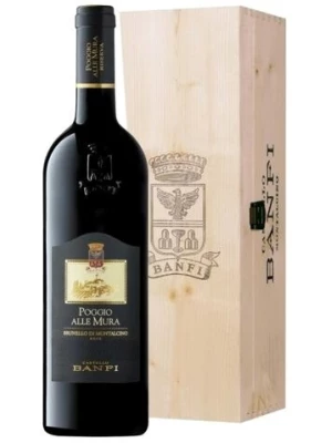Вино Poggio alle Mura Brunello di Montalcino DOCG, wooden box 2018, 0.75 л