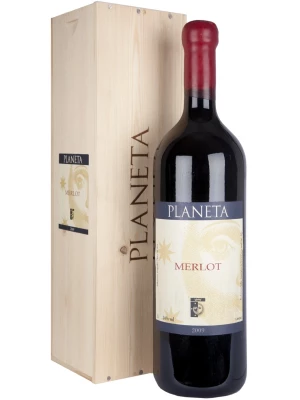Вино Planeta, Merlot, wooden box 2009, 1.5 л