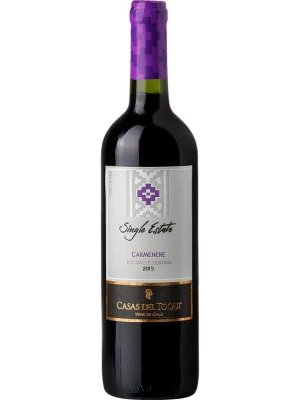Вино Casas del Toqui, Single Estate Carmenere, Central Valley DO 2019, 0.75 л