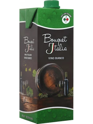 Вино Bouquet Italia White Dry, Tetra Pak 1 л