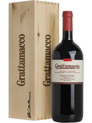 Вино Grattamacco Bolgheri Rosso Superiore DOC, wooden box 2020, 1.5 л