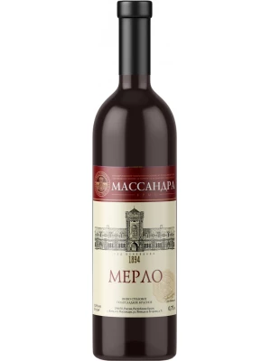 Вино Массандра, Мерло Полусладкое 0.75 л
