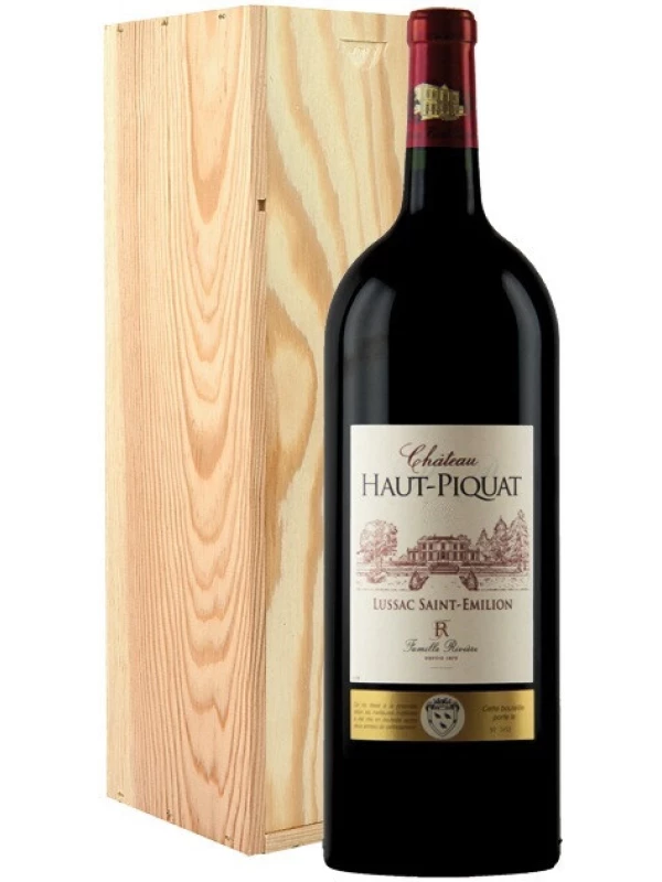 Chateau Haut-Piquat, Lussac Saint-Emilion AOC, wooden box