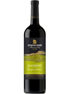 Вино Крымский винный завод, Шардоне Полусладкое 0.7 л