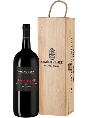 Вино Domini Veneti Amarone della Valpolicella Classico DOC, wooden box 2021, 1.5 л