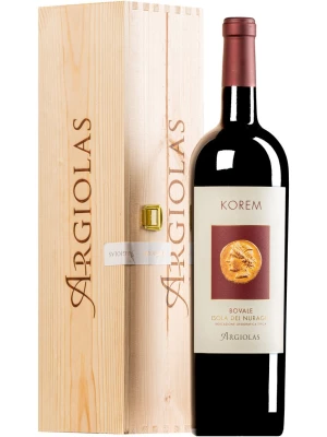 Вино Korem, Isola dei Nuraghi IGT, wooden box 2019, 1.5 л