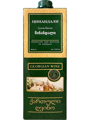 Вино Дом Грузинского Вина, Цинандали, Тетра Пак 1 л