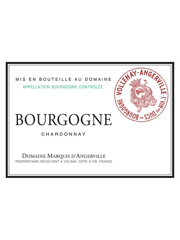 Domaine Marquis d'Angerville, Bourgogne Chardonnay AOC
