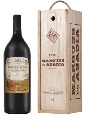 Вино Bodegas El Cidacos, Marques de Abadia Reserva, Rioja DOC, wooden box 2011, 1.5 л