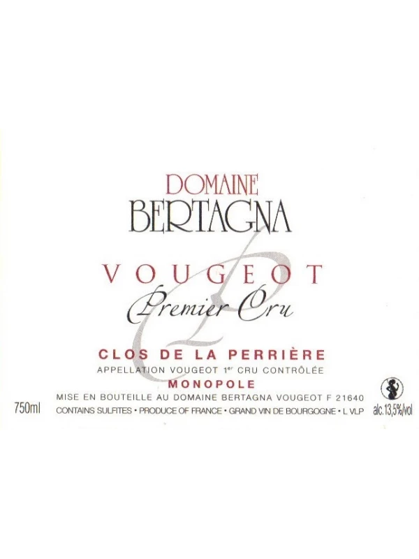 Domaine Bertagna, Vougeot 1-er Cru Clos de La Perriere Monopole