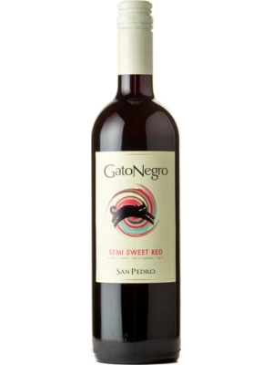 Вино San Pedro, Gato Negro Semi-Sweet Red 2014, 0.75 л