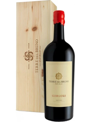 Вино Terre del Bruno, Gorgoli, Toscana IGT, wooden box 2021, 1.5 л