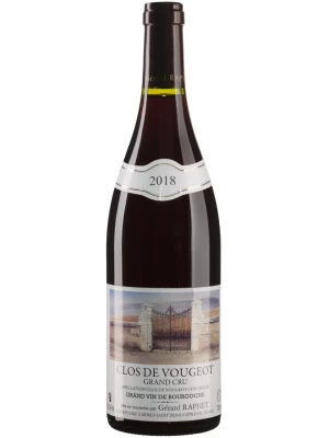 Вино Gerard Raphet, Clos de Vougeot Grand Cru AOC 2018, 0.75 л