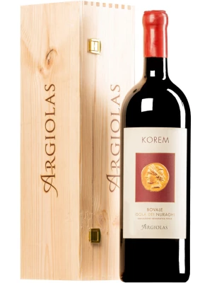 Вино Korem, Isola dei Nuraghi IGT, wooden box 2018, 1.5 л