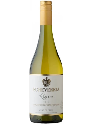 Вино Echeverria, Unwooded Chardonnay Reserva 2015, 0.75 л