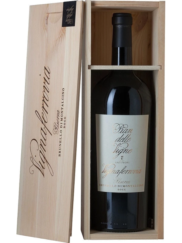 Pian delle Vigne, Vignaferrovia Riserva, Brunello di Montalcino DOCG wooden box